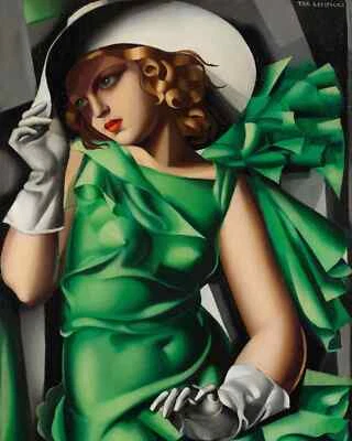 Tamara de Lempicka: Niña en Verde - Estampado Mate Calidad - ENMARQUE ME Foto 1 de 2