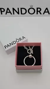 Original Pandora Halskette, O Anhänger T Bar Halskette, #391157C00-50 mit Box SALE! - Bild 1 von 5