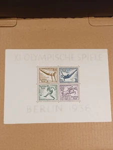 1936 Olympics Berlin Stamp Sheetlet Germany 4 stamps unused hinged - Picture 1 of 8