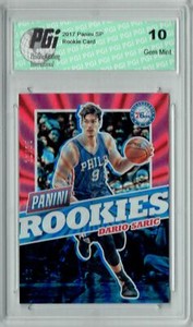 Dario Saric 2017 Panini #BK34 Rainbow SP 25 Made Rookie Card PGI 10