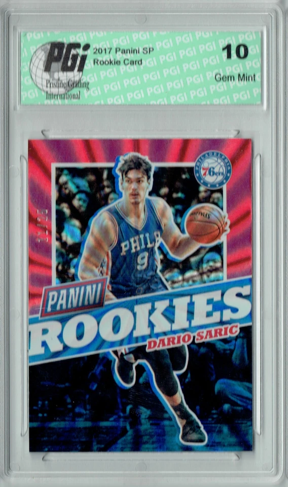 Dario Saric 2017 Panini #BK34 Rainbow SP 25 Made Rookie Card PGI 10 - Image 1 of 1