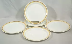 Corning Ware Corelle 5 Vintage Mandel & Gelb Gestreift 10,25 Zoll Essteller - Bild 1 von 5