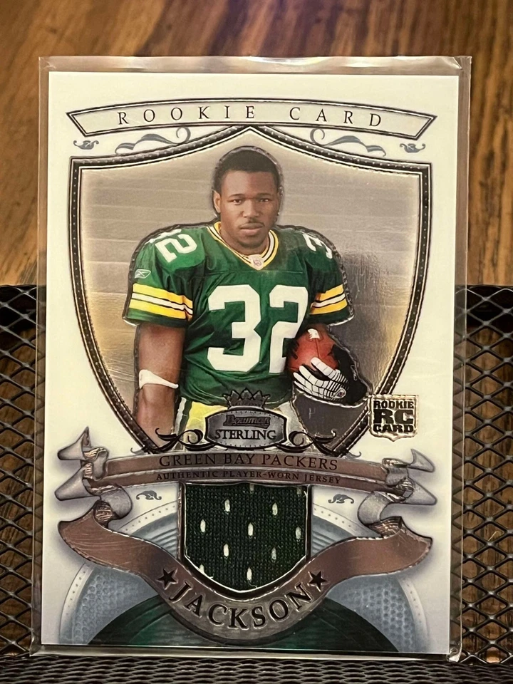 BRANDON JACKSON 2007 BOWMAN STERLING GREEN BAY PACKERS ROOKIE JERSEY PATCH RELIC - Image 1 of 2