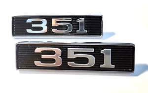 1968-9 Ford "351" Hood Emblem set newly poured and chromed - Picture 1 of 3