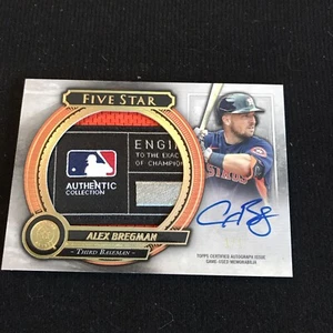 Alex Bregman 2021 Topps Five Star Jumbo 1/1 MLB Logoman Laundry Tag Patch Auto - Picture 1 of 2