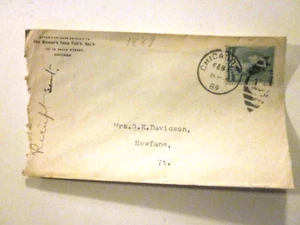 1889 US Postal History WOMAN'S TEMPERANCE PUB'N ASSN. CHICAGO IL COVER STAMP 213 - Picture 1 of 4