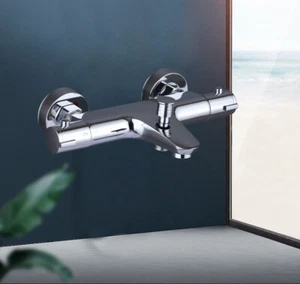 Thermostat Badewannenarmatur Wannenarmatur Badewanne Wasserhahn Mischbatterie - Bild 1 von 18