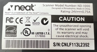 Neat Company NeatDesk Plus Desktop Scanner and Digital Filing System ND-1000 - Image 1 of 4