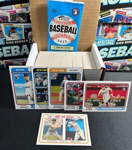 2023 Topps Heritage hohe Zahl Komplettset 200 Karten #501-#700 - Bild 1 von 1