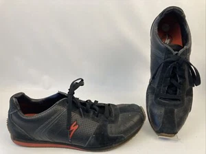 Specialized Black Red Suede Sneakers Bubblegum Soles Sz 13 US 6108-4246 Vintage - Picture 1 of 12