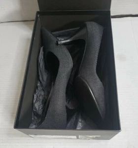 Gucci Decollete Tessuto Velvet Stilleto heel 9.5B Black Canvas - Picture 1 of 12