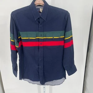 VTG Mens Wrangler Brushpopper Shirt 16.5 34 Western Blue Cowboy X-long Tails USA - Picture 1 of 10