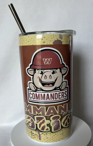 Kids 12 oz Washington Commanders “Major Tuddy” Tumbler Cover