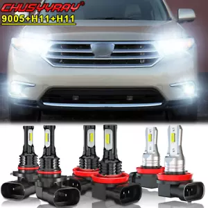 Faro LED combo alto/lo + bombillas antiniebla para Toyota Highlander 2011-2019 - Imagen 1 de 11