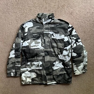 Rothco Field Coat Mens Large Ultra Force Urban Camo Fleece Lined Pockets - Picture 1 of 12