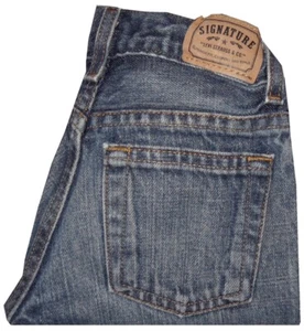 BOYS 6 LEVI'S JEANS SIGNATURE STRAIGHT MEDIUM WASH LIGHT DISTRESS BLUE KIDS - Picture 1 of 4