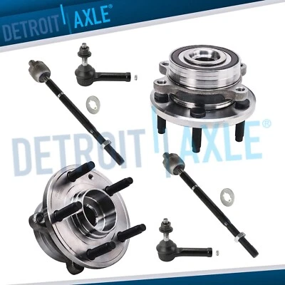6pc Front Wheel Hubs Inner Outer Tie Rods Kit for Ford Police Interceptor Sedan - Image 1 of 4