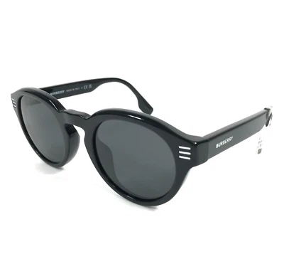 Gafas de sol Burberry B4404-F 3001/87 marcos redondos negros con lentes negras 50-23-150 Foto 1 de 4