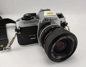 Nikon FG 20 35mm Film Camera w/Nikon 35-70mm Lens, Working lens blades Slow, GC - Picture 1 of 15