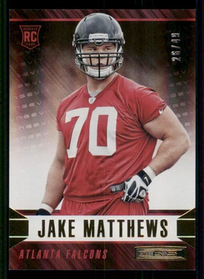 2014 Rookies and Stars Longevity Gold Parallel #143 Jake Matthews /49 - Image 1 of 2
