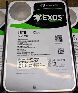 Seagate Exos X16 16TB 3.5 Inch HDD SAS Enterprise Hard Drive WARRANTY MARCH 2026 - Picture 1 of 1