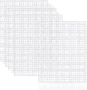 Phinus 7-Piece Plastic Canvas Sheets, 10.5" x 13.5", Eye Mesh for Transparent  - Picture 1 of 7