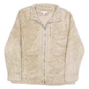 Chaqueta CALVIN KLEIN Niñas Beige Polar Cremallera L Suave Ligera Cálida Informal - Imagen 1 de 6
