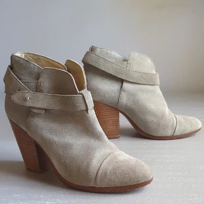 Rag & Bone Harrow Suede Tan Ankle Booties size 39 - Image 1 of 4