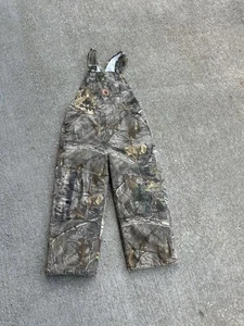 CARHARTT Boys Youth Hunting Bib Overalls Realtree Size 8 Insulated Quilted - Picture 1 of 4