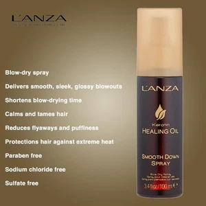 Smooth Down Hair Spray 100ml (Blow Dry Spray) by L'Anza Keratin Healing Oil - Picture 1 of 3