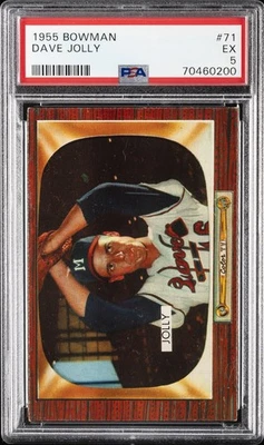 1955 BOWMAN #71 DAVE JOLLY PSA 5 - Image 1 of 2