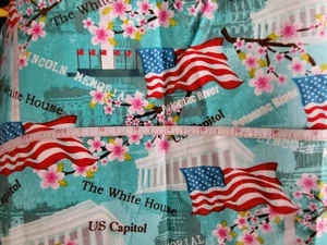Washington DC Stoff Weißes Haus Lincoln Memorial Capitol - Bild 1 von 1