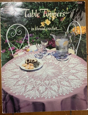 TABLE TOPPERS in Thread Crochet American School 1094 (1990 unmarked PB Leafelet) - Image 1 of 4