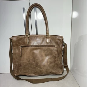 COLORADO Leather Crossbody Satchel Laptop Bag - 2 Main Sections + Pockets #36375 - Picture 1 of 17
