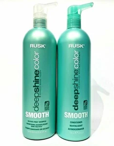 Rusk Deep Shine Color Care Smooth Shampoo & Conditioner with Pumps 25 oz Duo - Picture 1 of 3