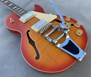 Bone Nut Electric Guitar 3A Flame Maple Top&Back Bgsby Tremolo Raised Back - Picture 1 of 19