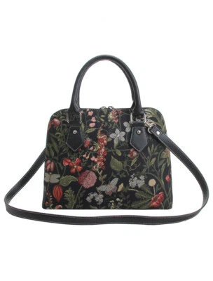 SIGNARE TAPESTRY CANVAS CONVERTIBLE MORNING GARDEN BLACK WOMEN SHOULDER BAG - Image 1 of 4