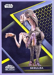 2022 Topps Chrome Black Star Wars Gold Refractors #40 Sebulba 19/50 - Picture 1 of 3