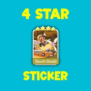 TOUCH DOWN - 4 STAR STICKER MONO GO - Picture 1 of 1