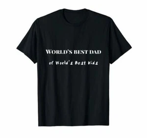 “World's Best Dad of World's Best Kids" Men's Large T-shirt NEW Unique! - Picture 1 of 5