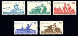 DDR Germany 1962 ☀ National People's Army 6th Anniversary (598-602) ☀ MNH** - Picture 1 of 1