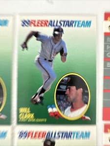 1989 Fleer Baseball All-Star Team 12 Card Complete Set plus For the Record Set 6
