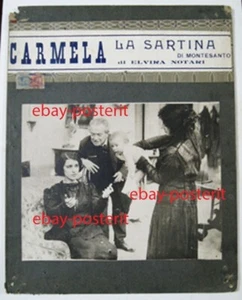 fotobusta film CARMELA LA SARTINA DI MONTESANTO Elvira Notari 1916 DORA Film #1 - Foto 1 di 3