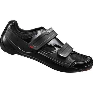 New! Shimano SH-R065L Men's Road Cycling Shoes Size EU 48 Black 2 Strap - Picture 1 of 2