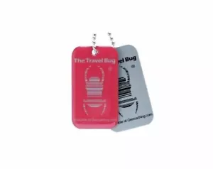 Geocaching Travel Bug QR Code Pink Travelbug TravelTag Trackable Nummer Scan - Bild 1 von 1