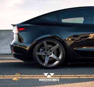 19" Forgestar CF5 Wheels fit TESLA MODEL 3 - 19x9 +35 5x114 Anthracite Concave - Picture 1 of 4