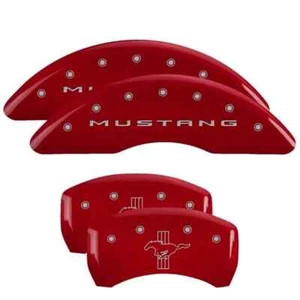 2015-2020 Ford Mustang Red Caliper Covers with Mustang Logo Front & Bar & Pony - Picture 1 of 3
