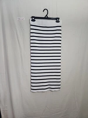 Falda lápiz larga a rayas blancas y negras de Zara para mujer talla M nueva con etiquetas Foto 1 de 4