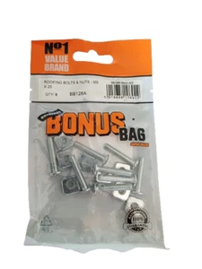 M5 x 25 mm bulloni per tetto testa a fungo a fessura incrociata confezione da 8 - Foto 1 di 2