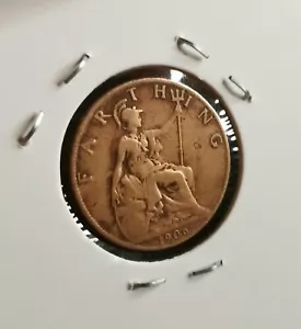 1906 GREAT BRITAIN FARTHING COIN. FC067 - Picture 1 of 4